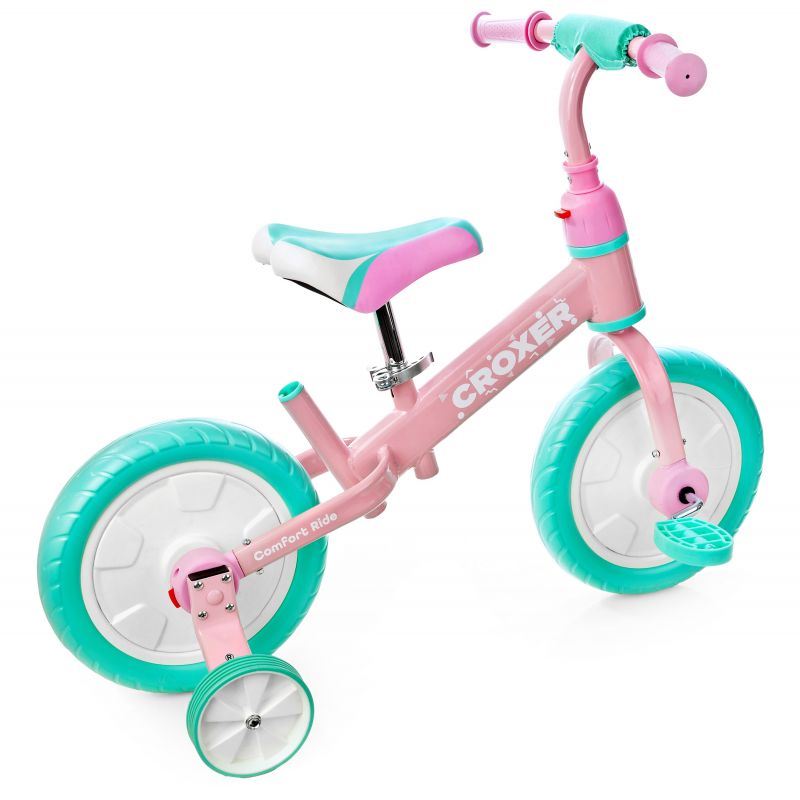 Draisienne DUOS Croxer vélo 2en1 pour tout petit - menthe rose