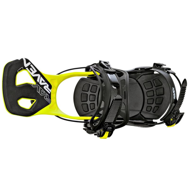 fixation snowboard rapide fastec FTM540 raven multi entry noir et lemon