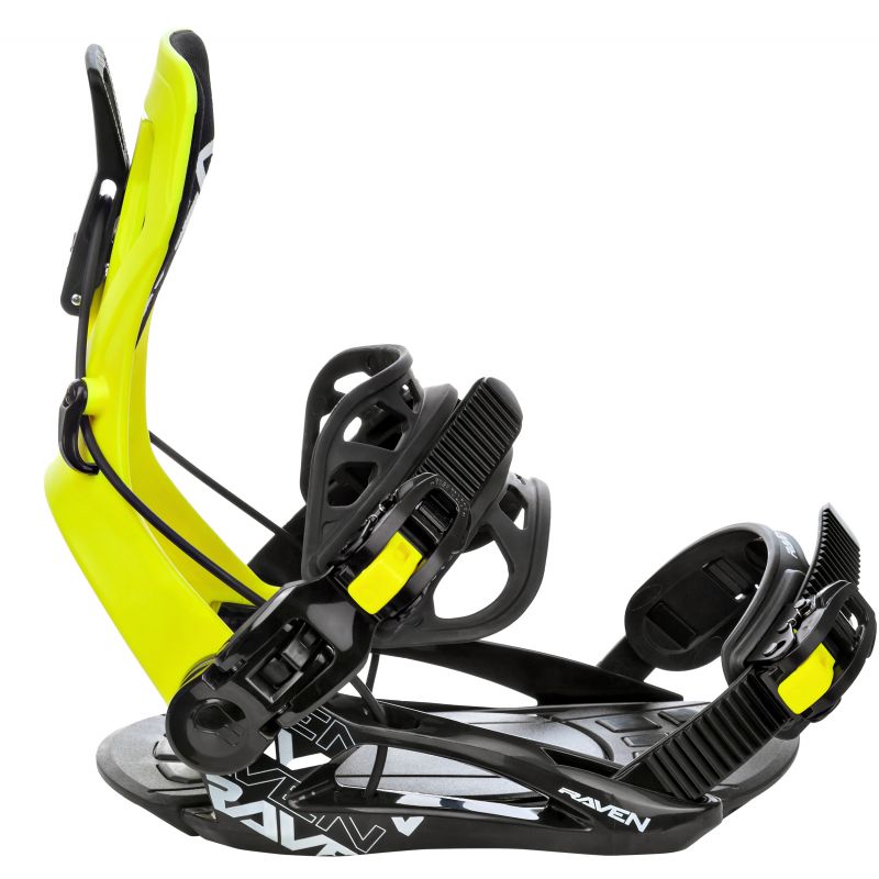 fixation snowboard rapide fastec FTM540 raven multi entry noir et lemon